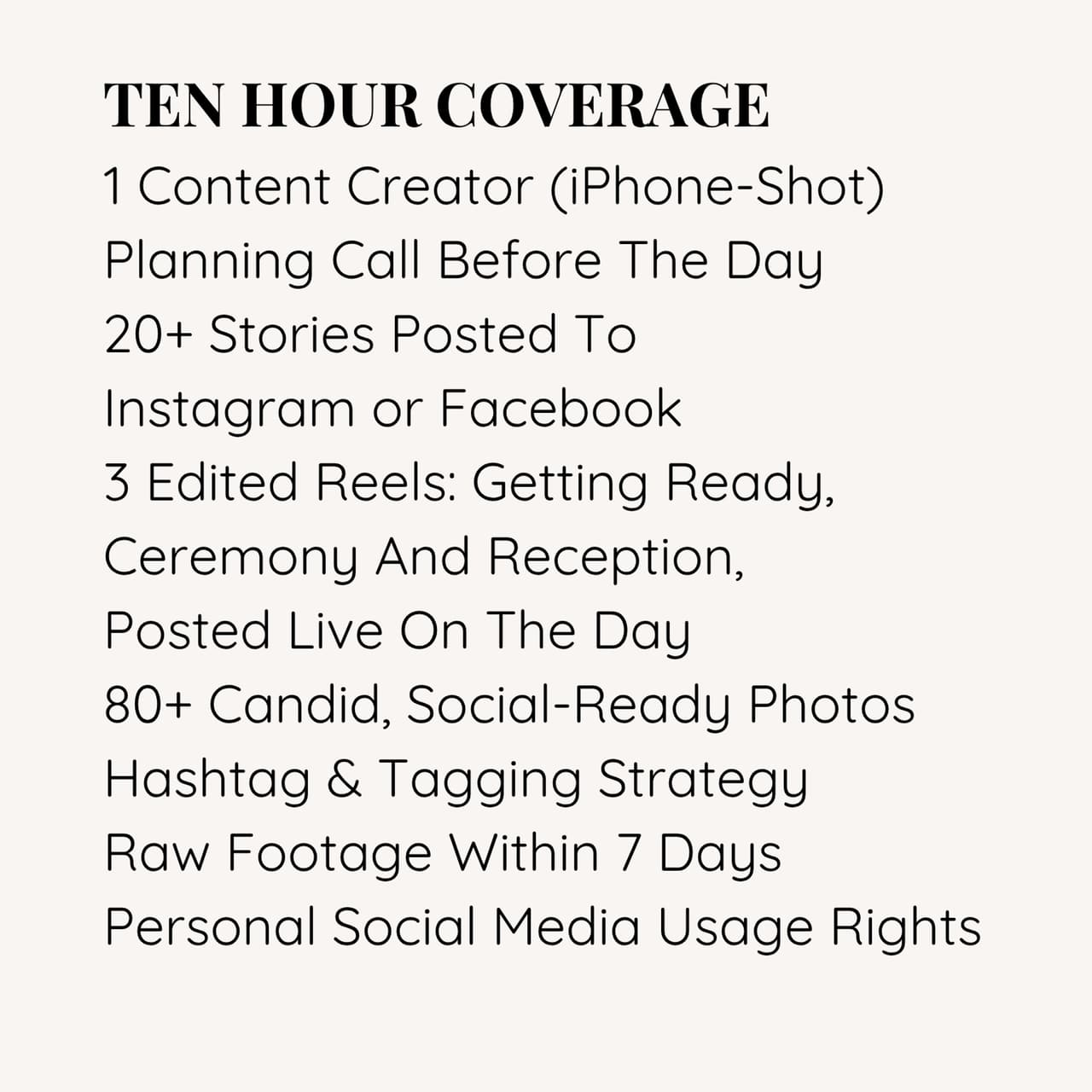 What is included in The Full Story, content creation: the back of the collection card