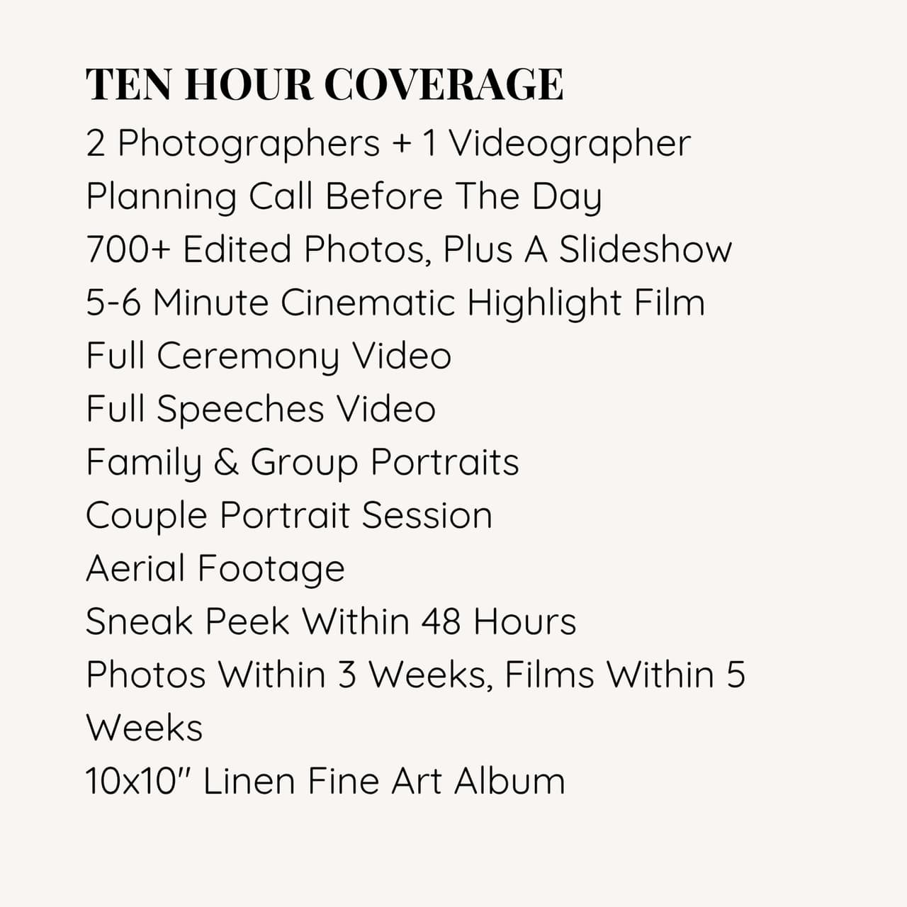 What is included in The Full Story, photo and video: the back of the collection card