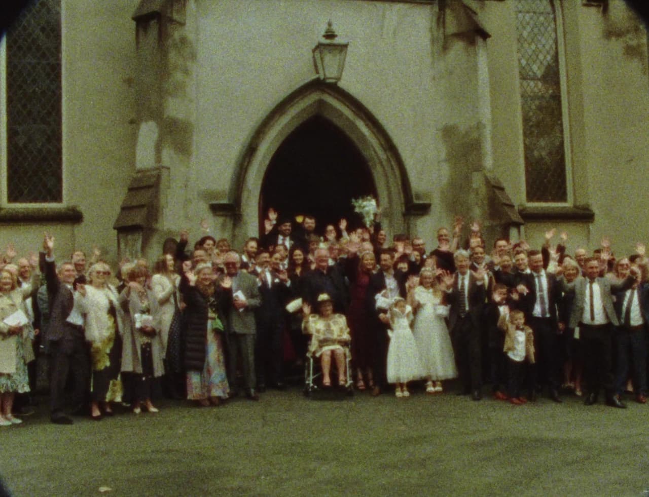 Every guest gathered in front of St Peter's Eastern Hill for the group photo